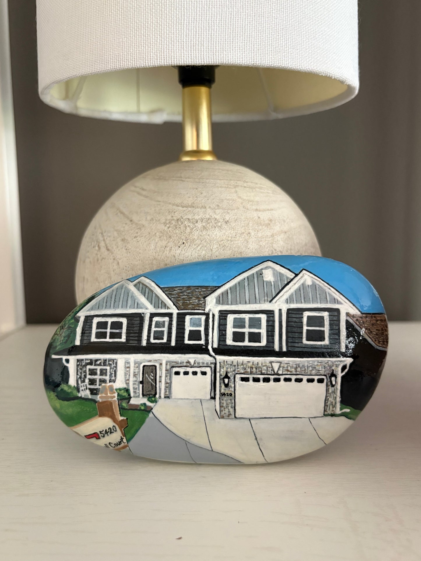 Hand Painted Stone 5-6”